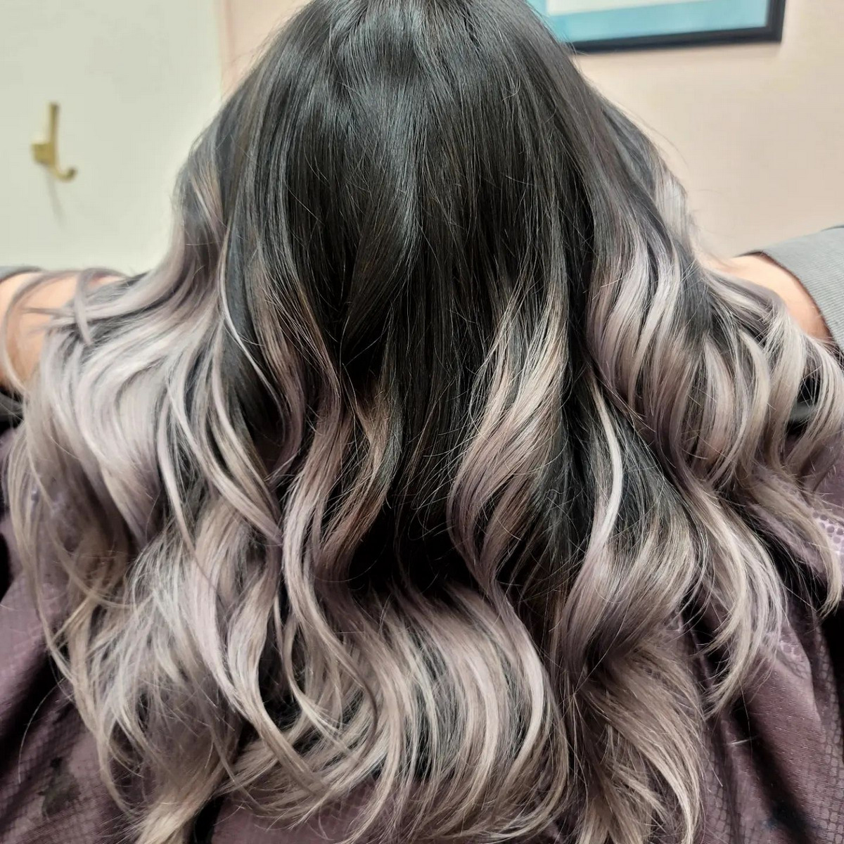 Black-to-Silver Ombre