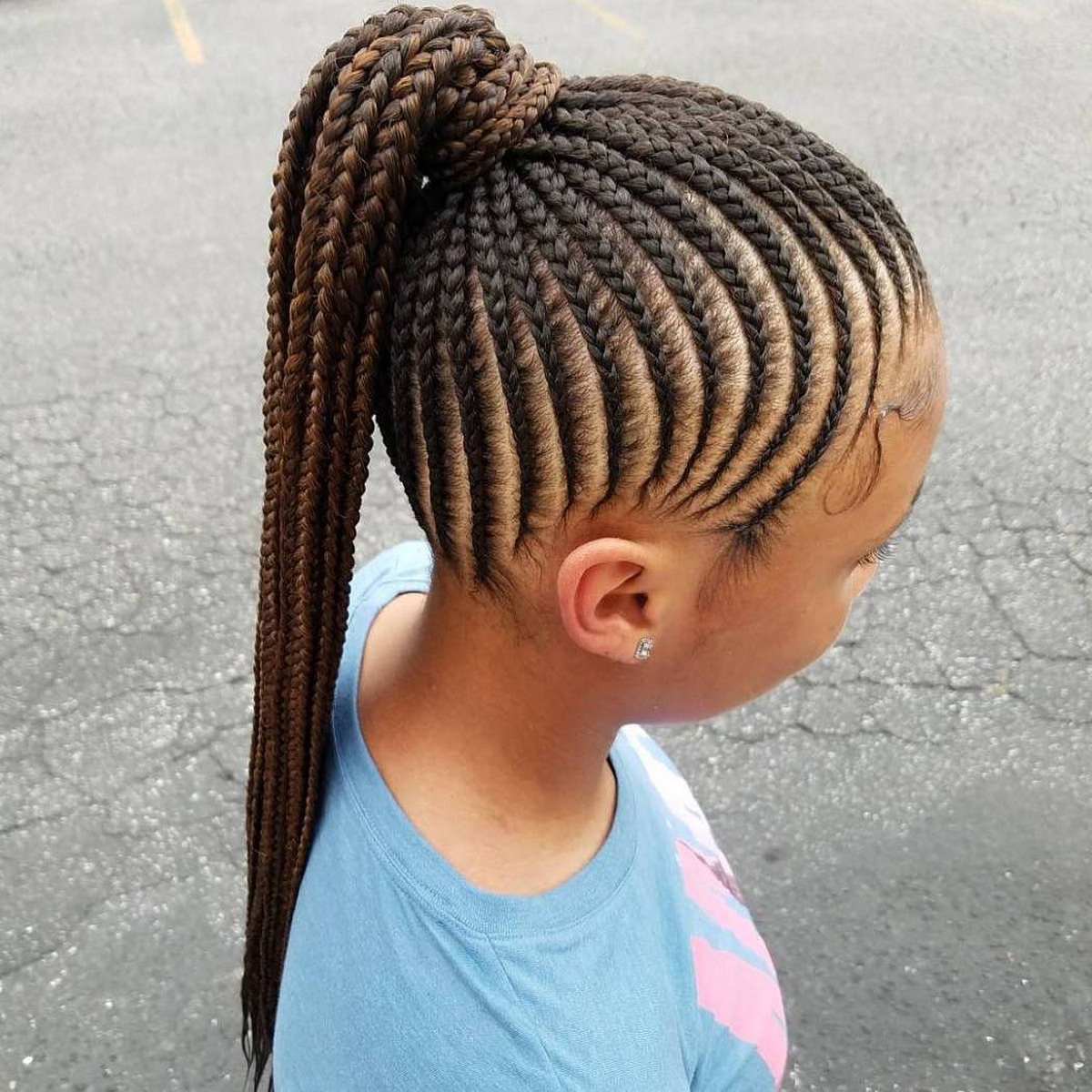 Cornrows Ponytail Braids