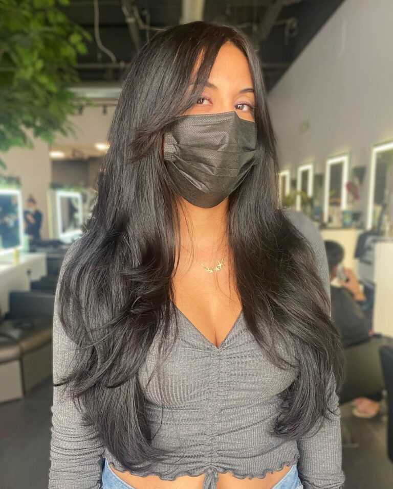 60 Timeless Long Layered Haircuts With Bangs - Hood MWR