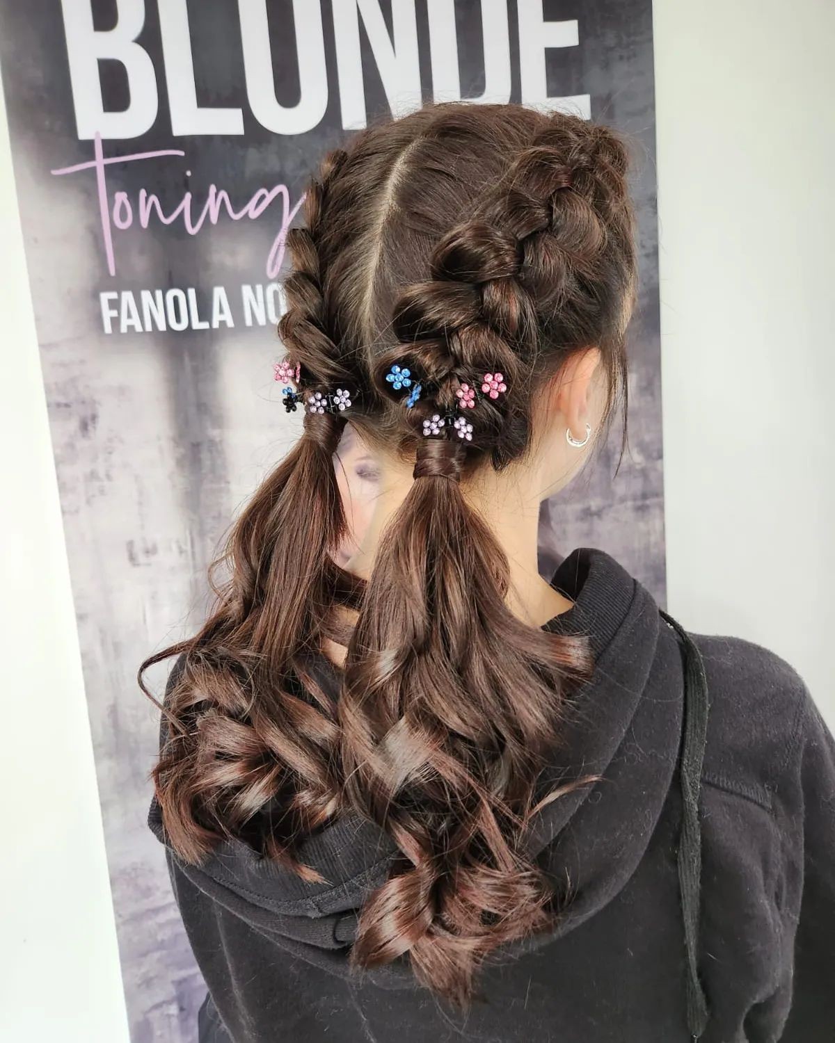 Two Chunky Thick Braids With A Low Ponytail