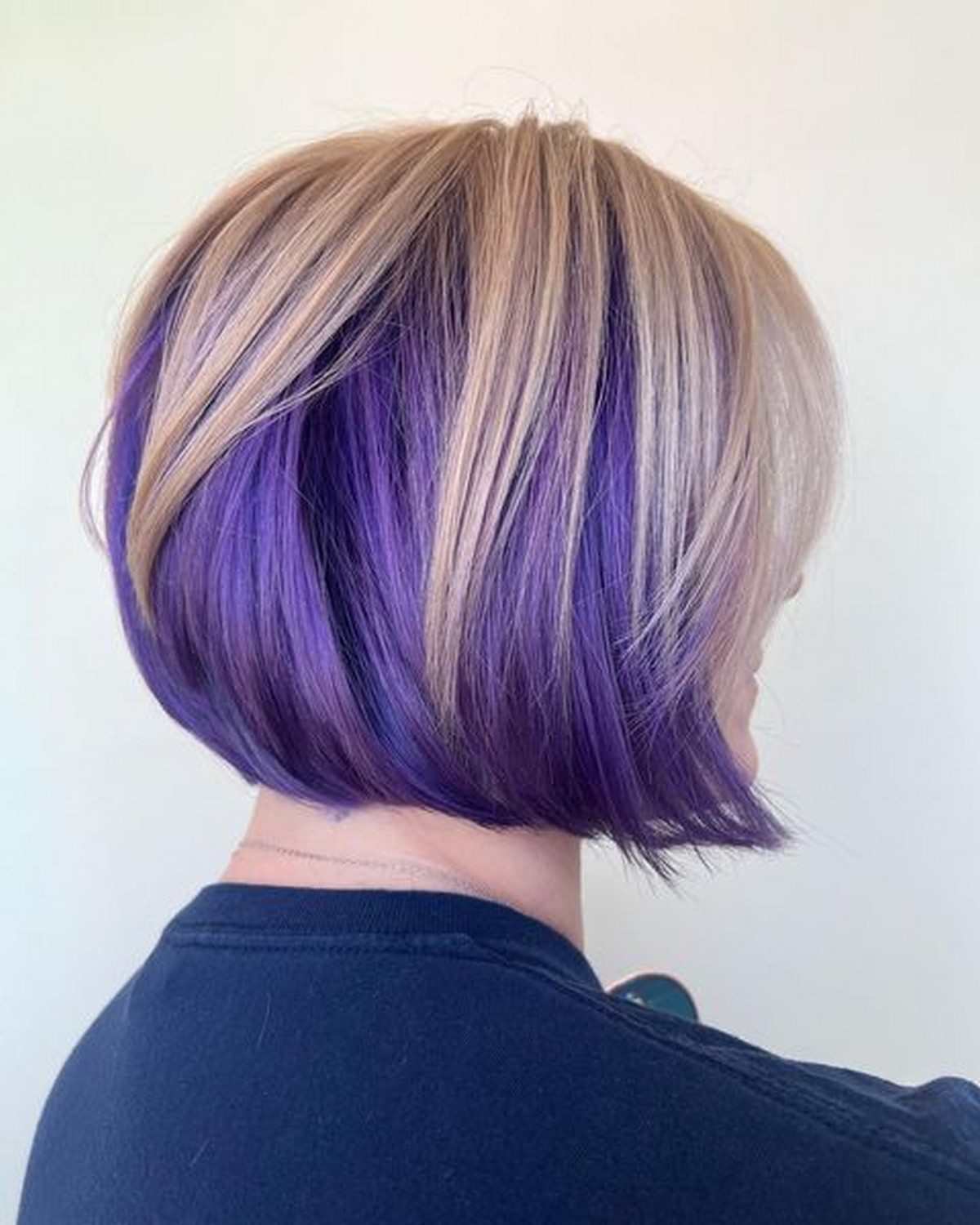 Stacked Bob With Peek-A-Boo Hair