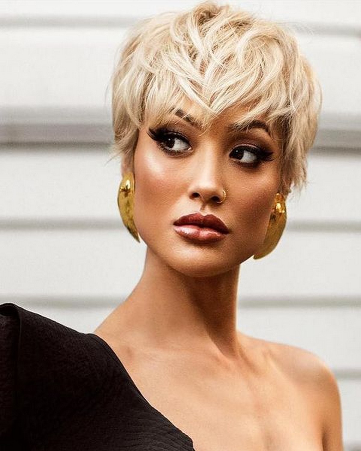 Platinum Blonde Choppy Pixie