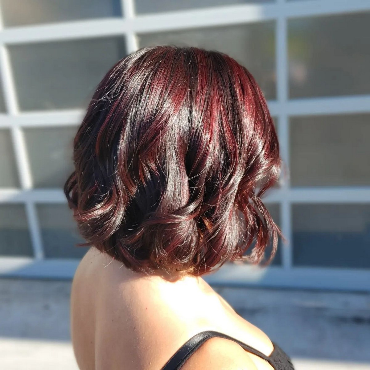 Dark Brown Hair With Burgundy Highlights