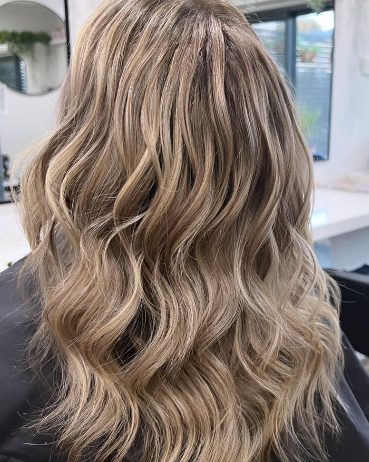 Medium-Length Blonde Hair And Root fade