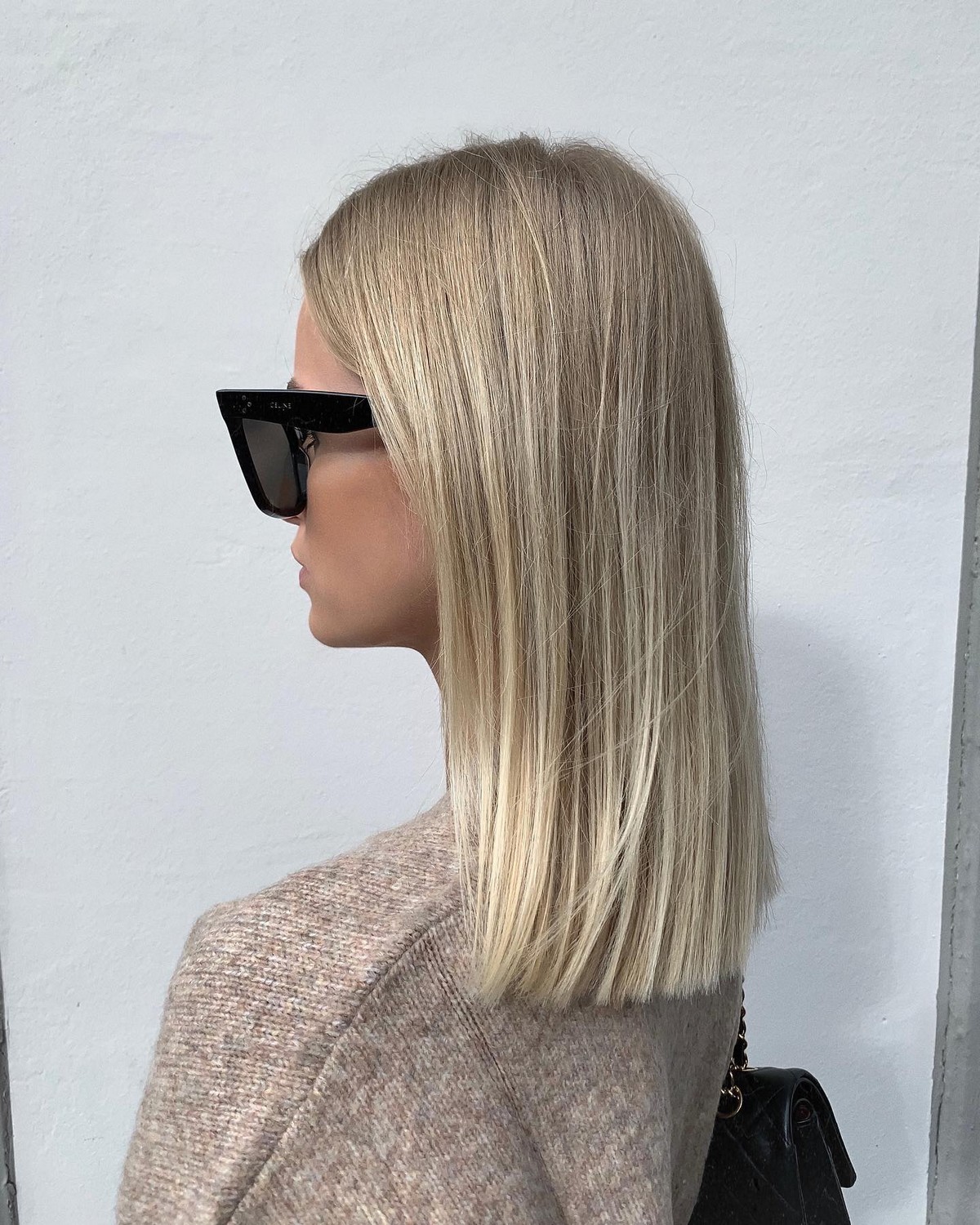 Medium Soft, Straight Blunt Cut Hair