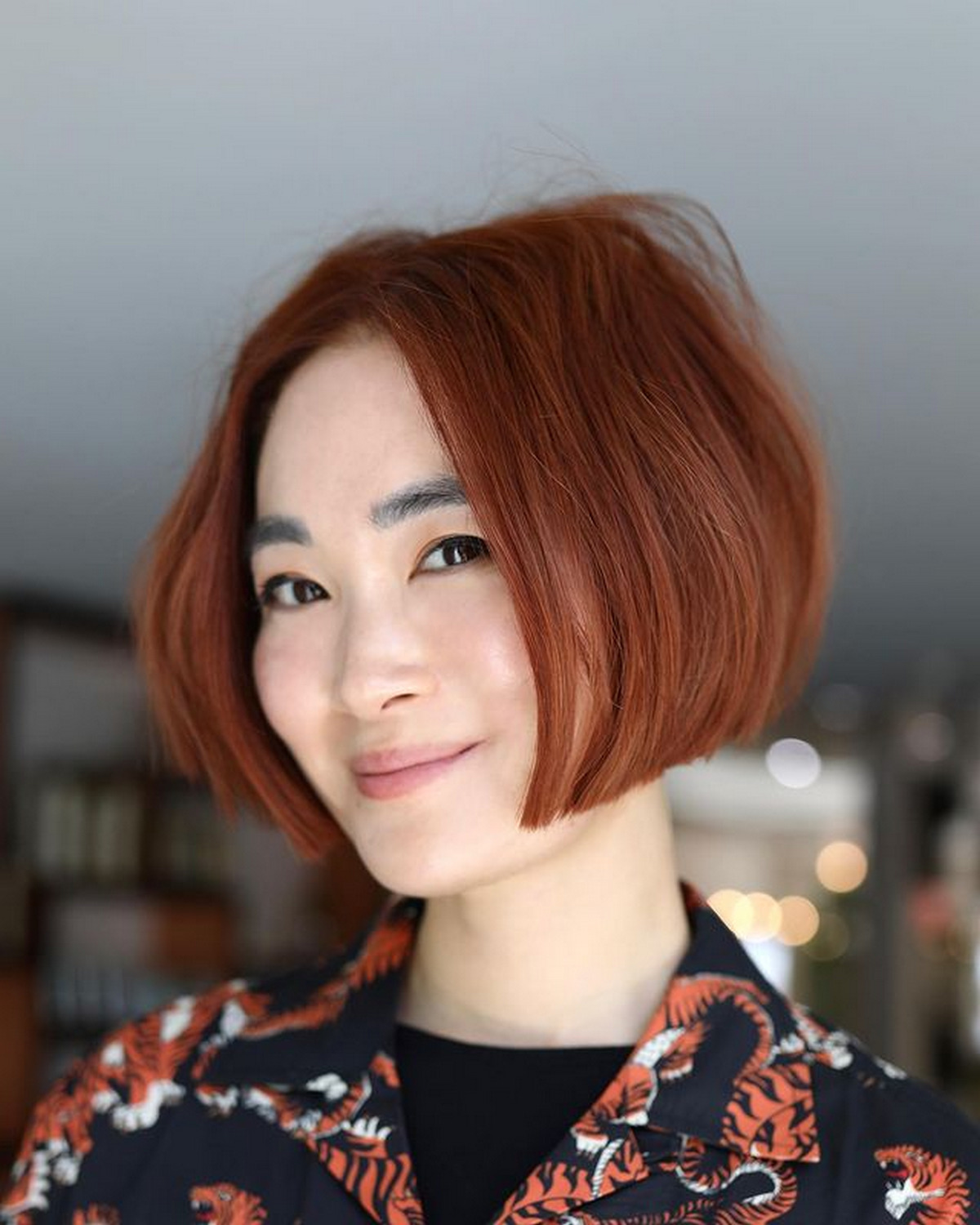 Sexy Red Bob Cut