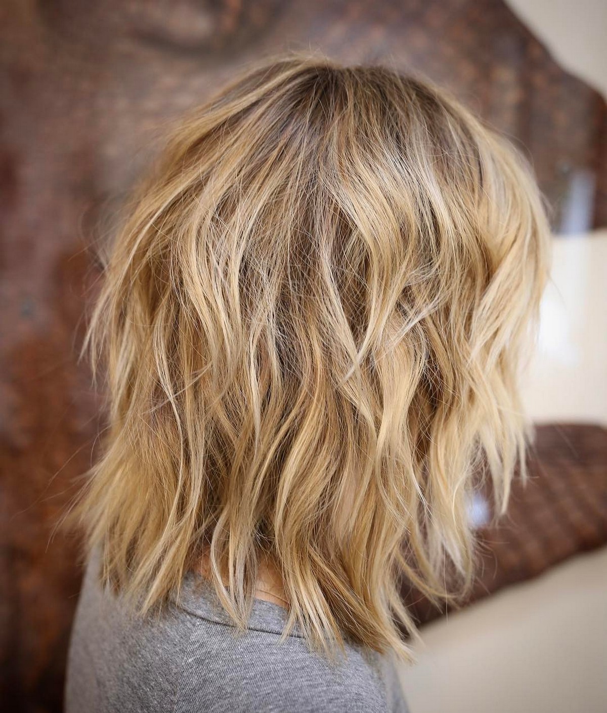 Blonde Hair With Thick Layers Bob