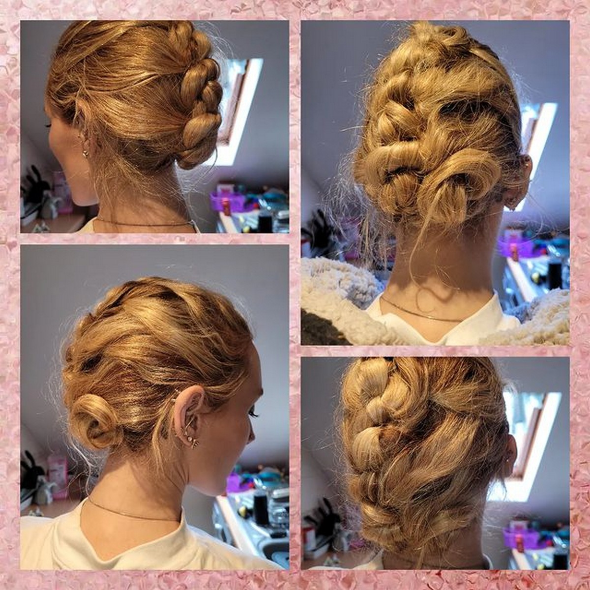 Knotted Braid Roll Updo