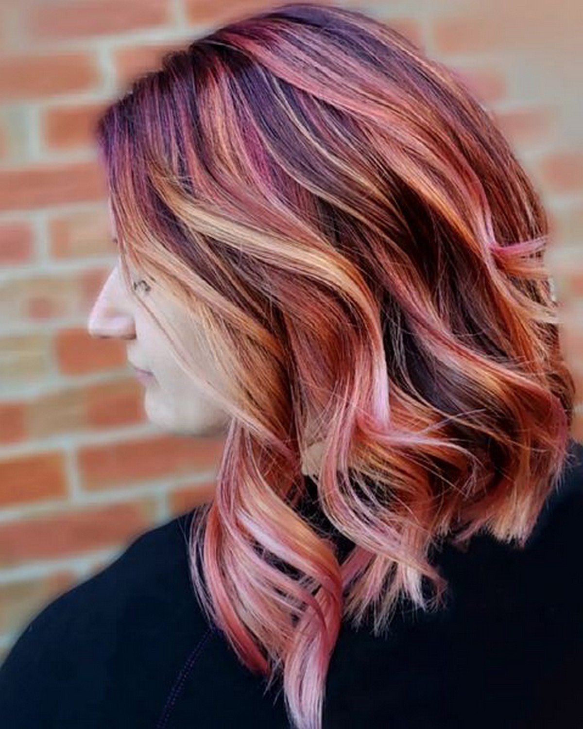 Lob Hair Cut With Dimensional Color