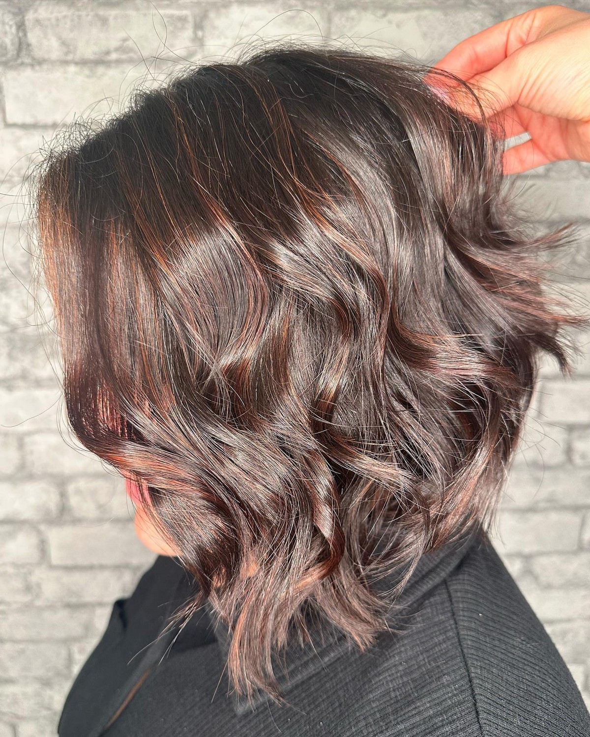 Dark Brown Hair With Auburn Highlights