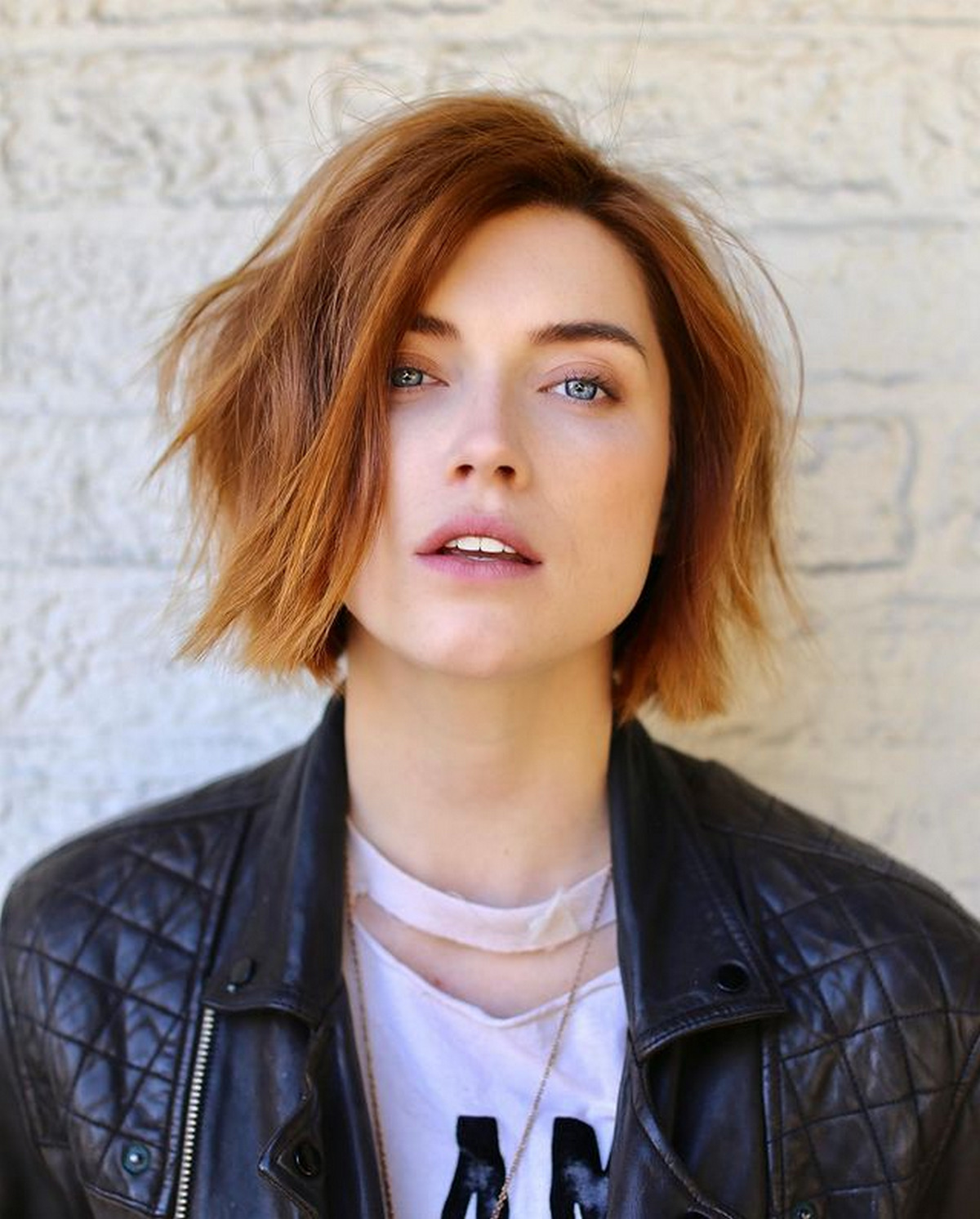 Natural Red Hair with Side Part