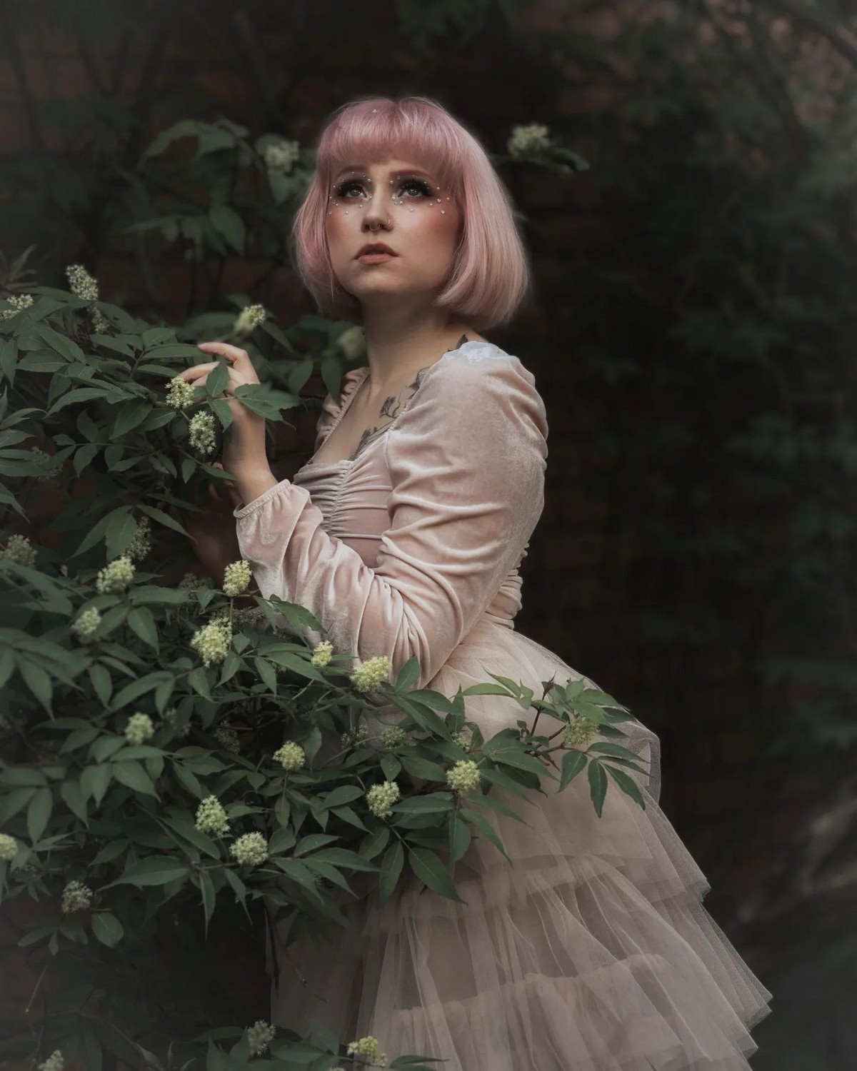 Pink Bob With Bangs