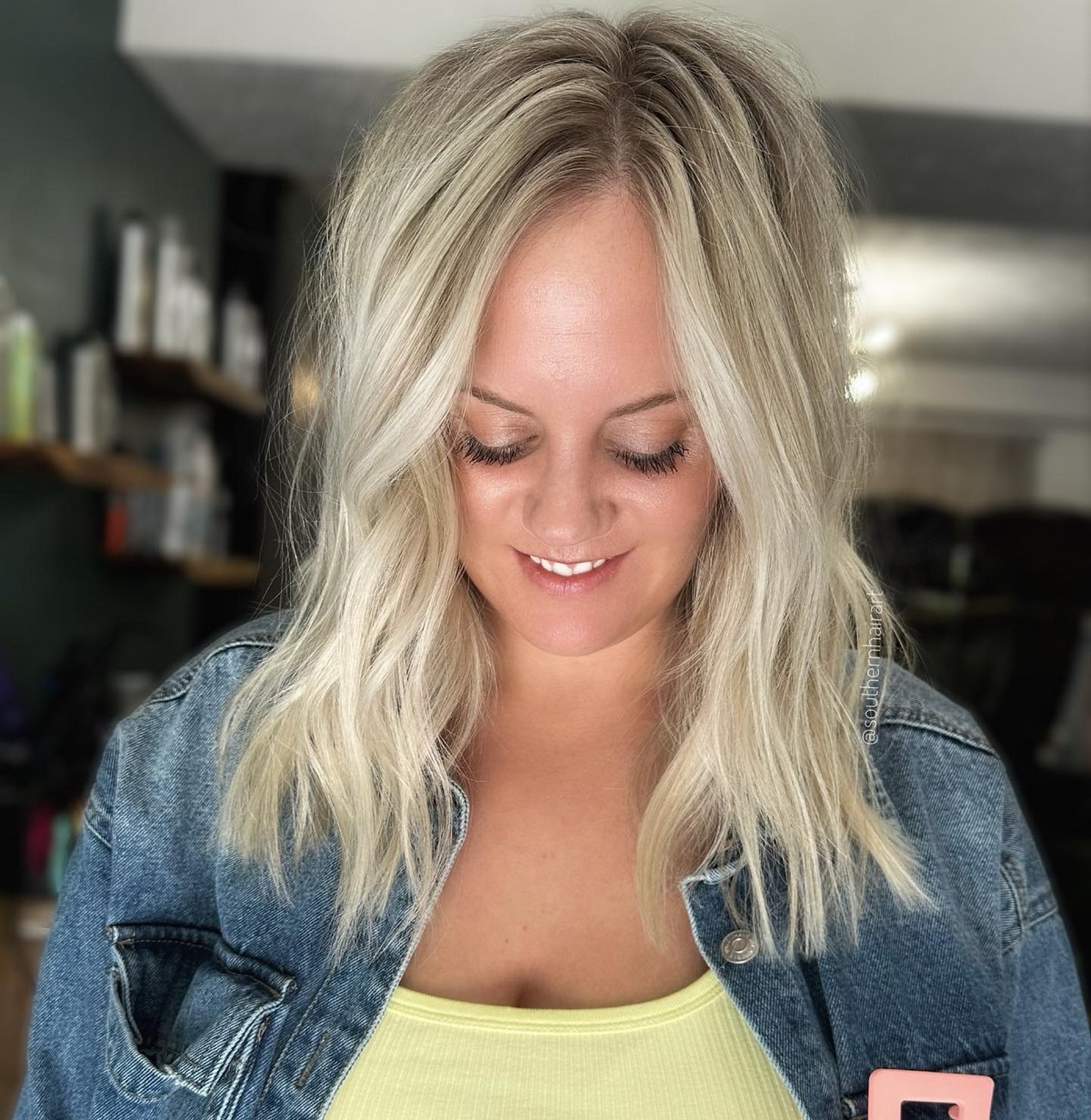 Shaggy Ombre Blonde Thick Hair