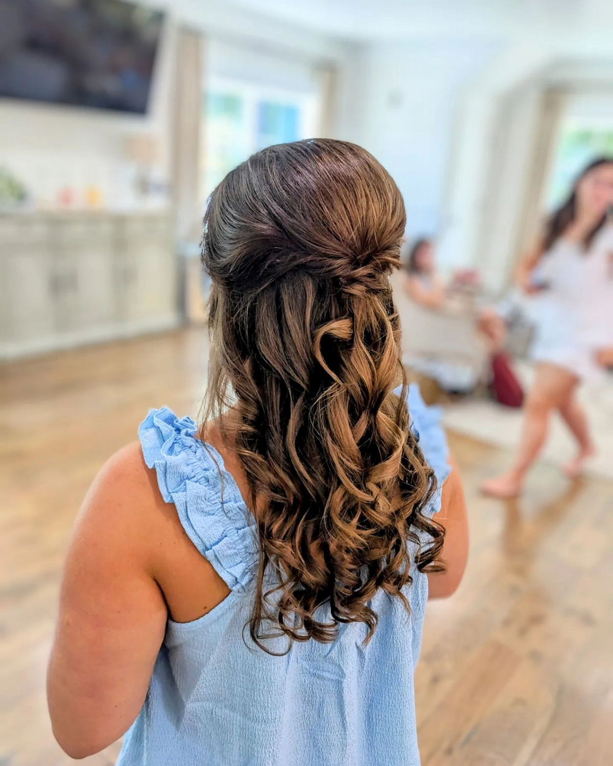Ombre Half Up, Half Down Curly Hair