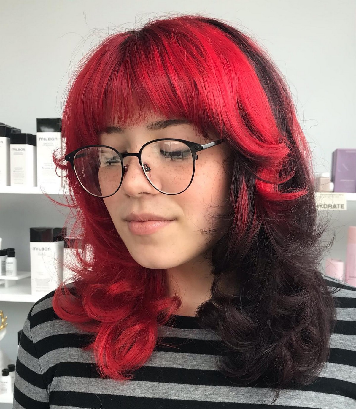 Half-Red, Half-Brown Wolf Hair