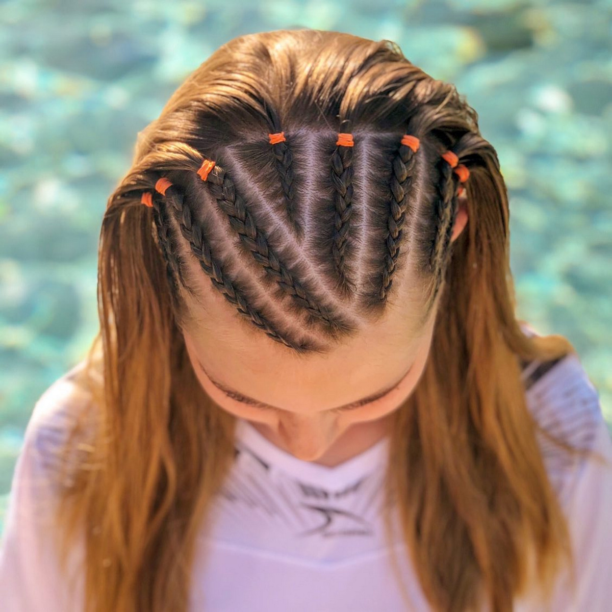 Half Up Cornrow Braids