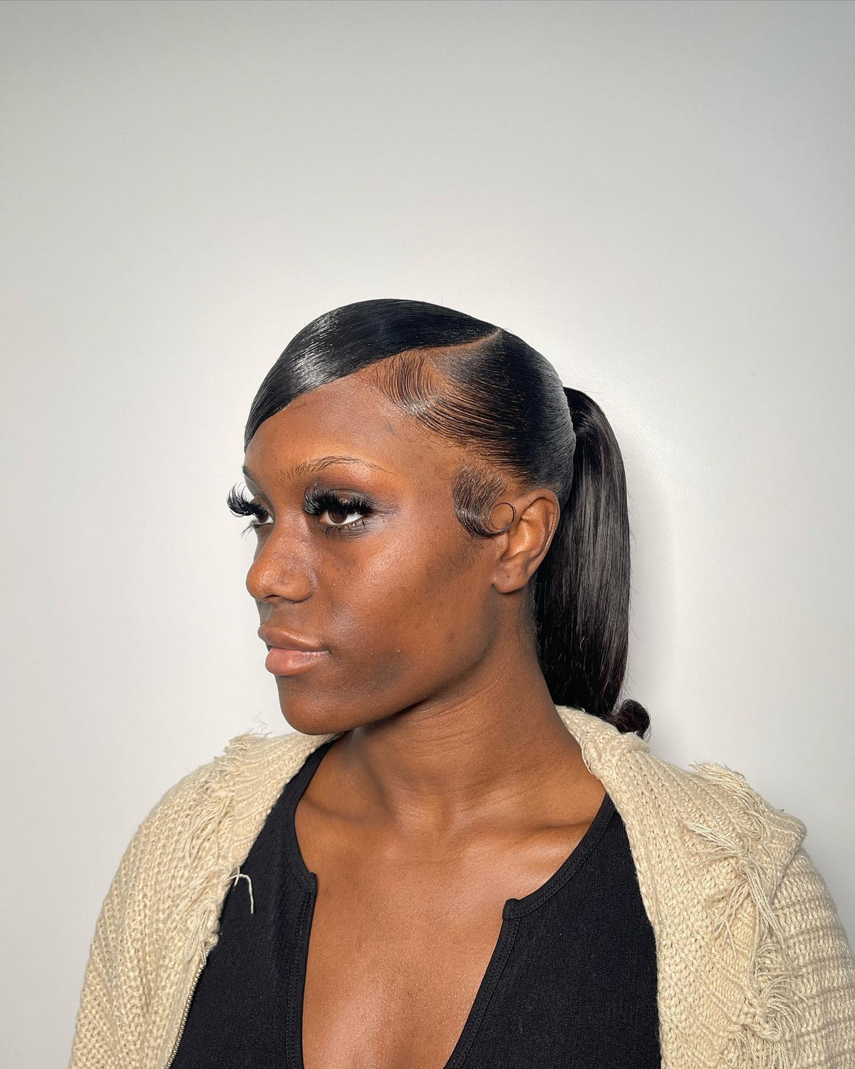 Side Part Ponytail