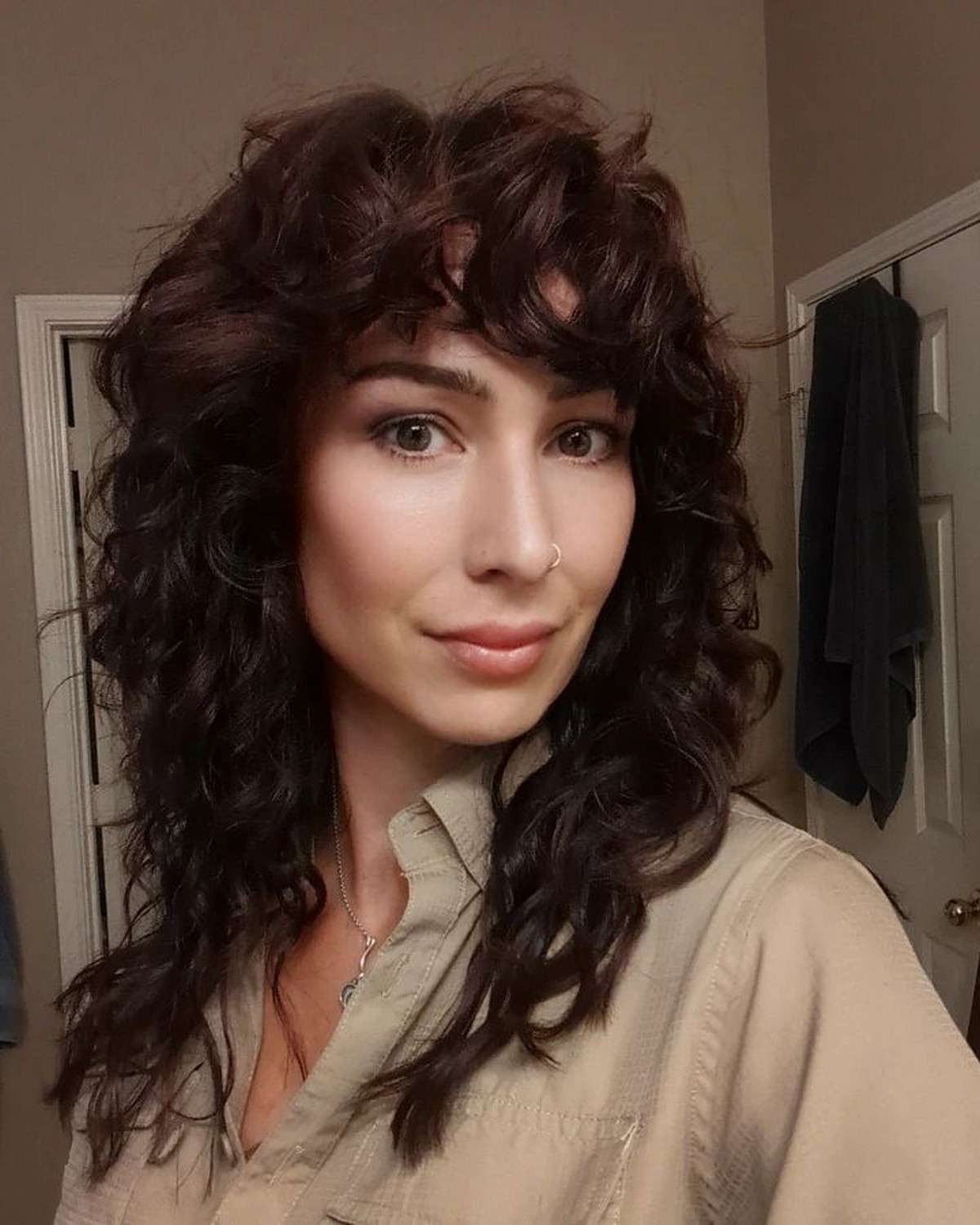 Curly Wolf Cut Thick Hair