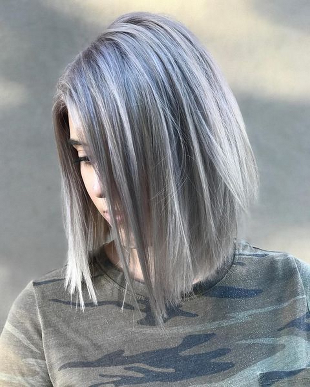 Gray Balayage Lob