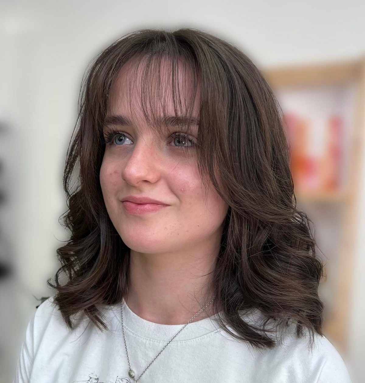Wispy Bangs With Wavy Hair