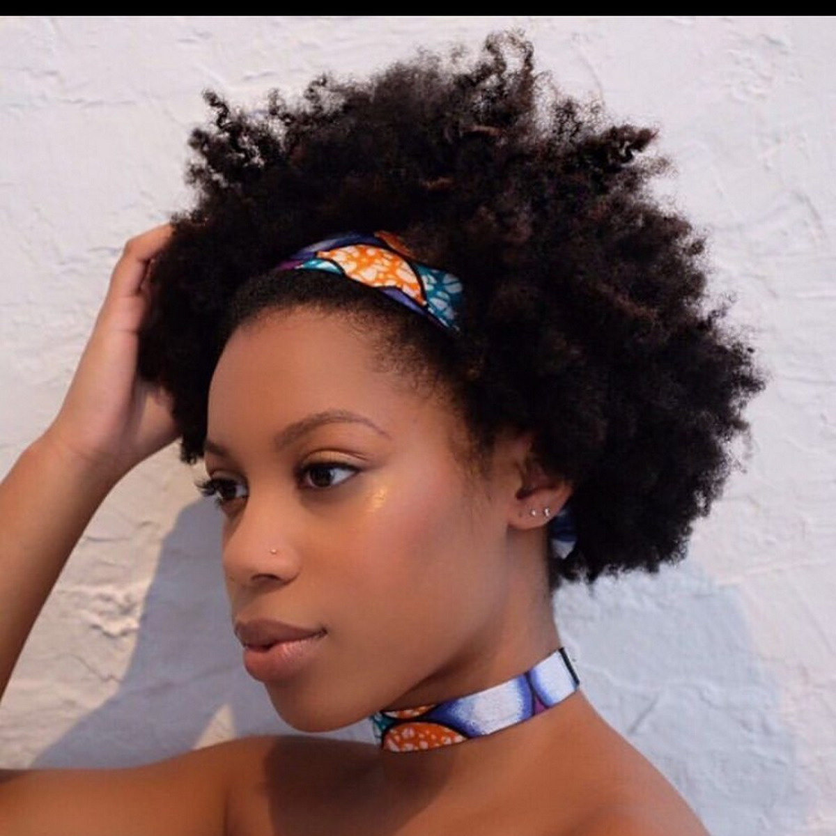 Elegant and feminine protective headband hairstyle