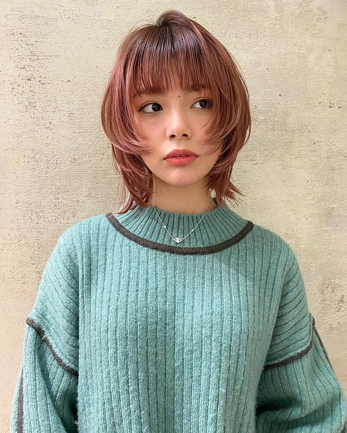 Wolf Cut with Straight Bangs