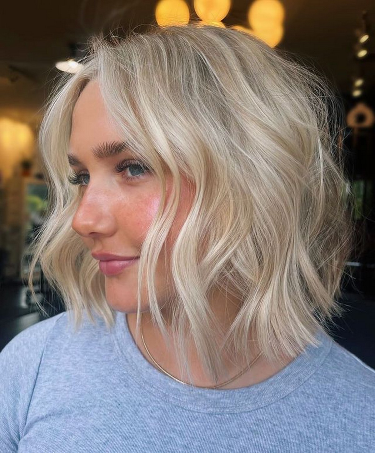 Blonde Bob With Face-Framing Layers