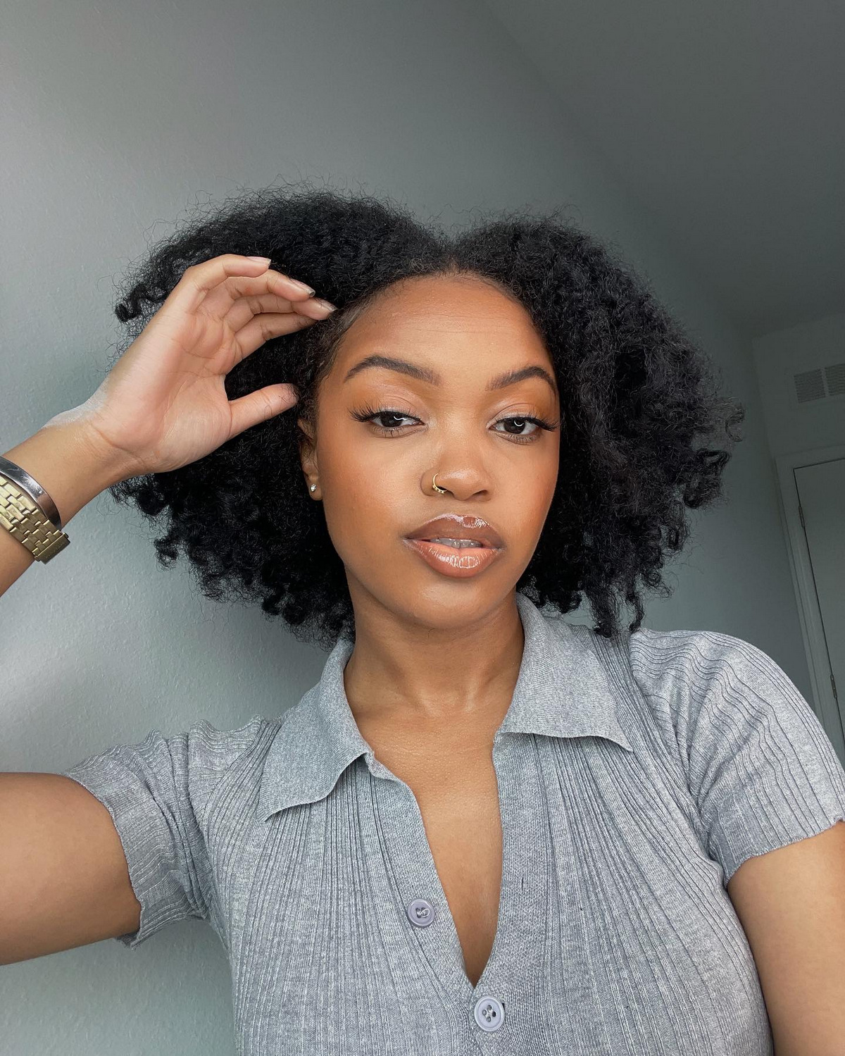 Healthy 4A short hairstyle