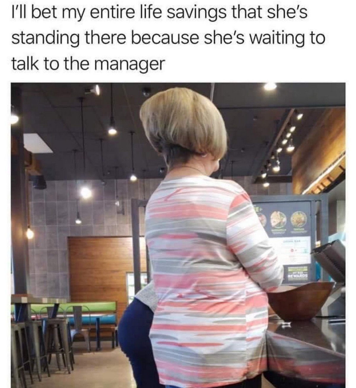 Meme of Karen Haircut