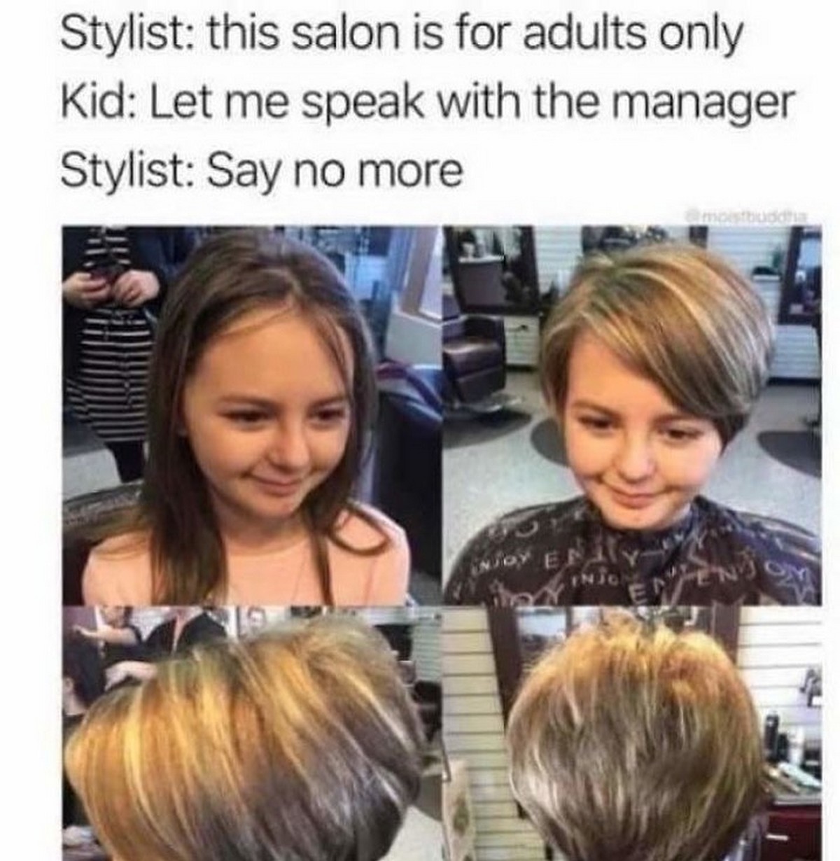 Meme of Karen Haircut