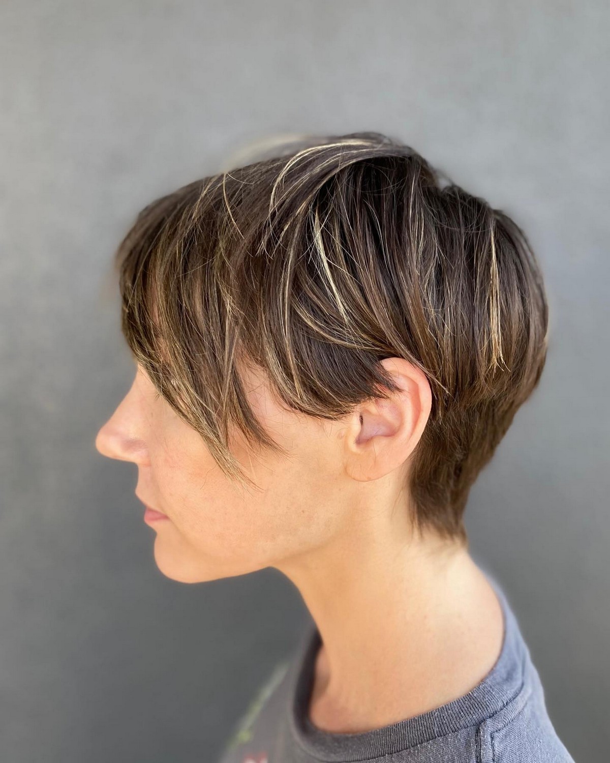 Pixie with Brown Highlights