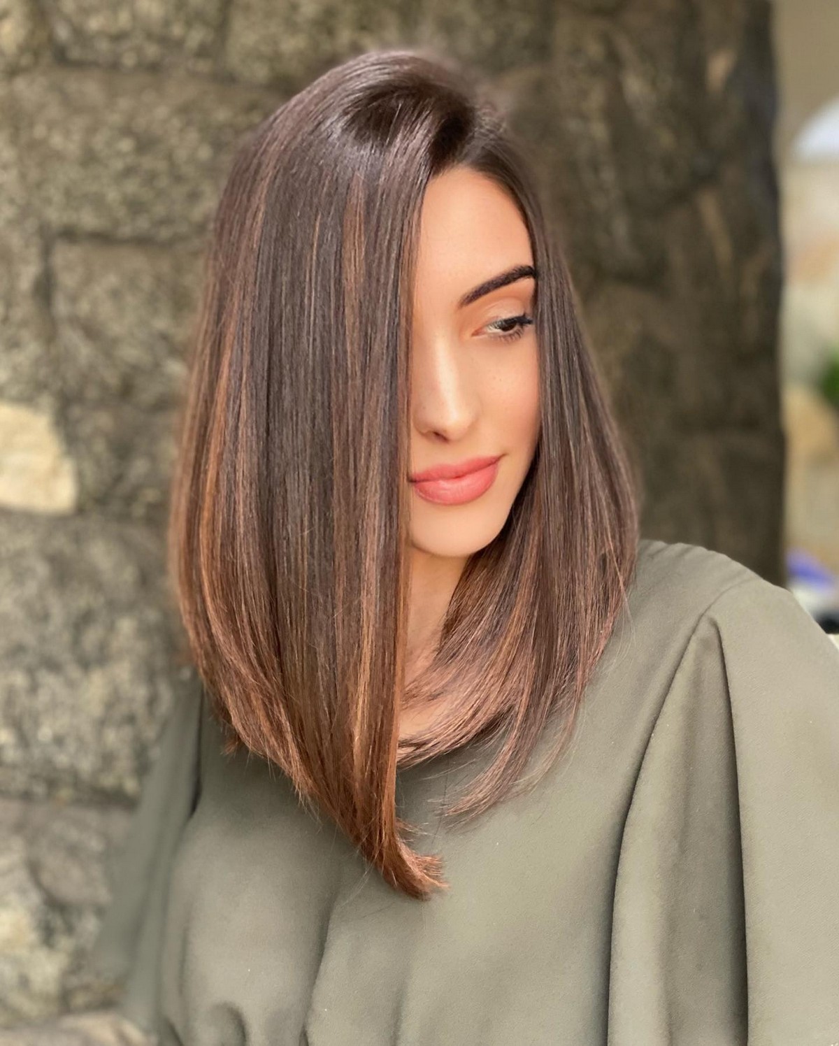 Medium Length Angled Bob