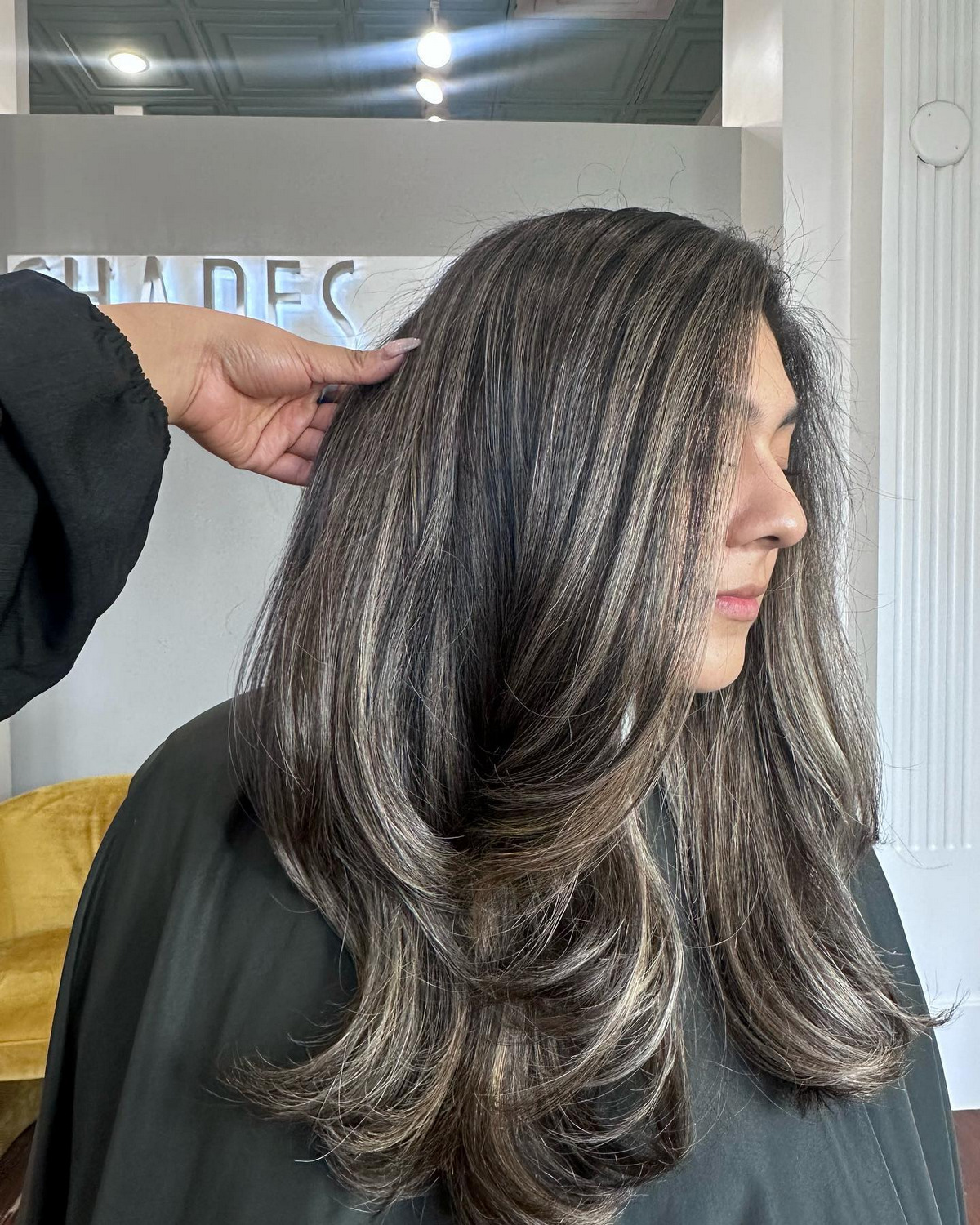 Long Layers Hair Cut With Babylights