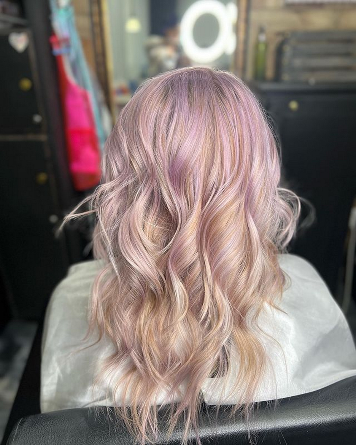 Medium-Length Hair With Lavender Color