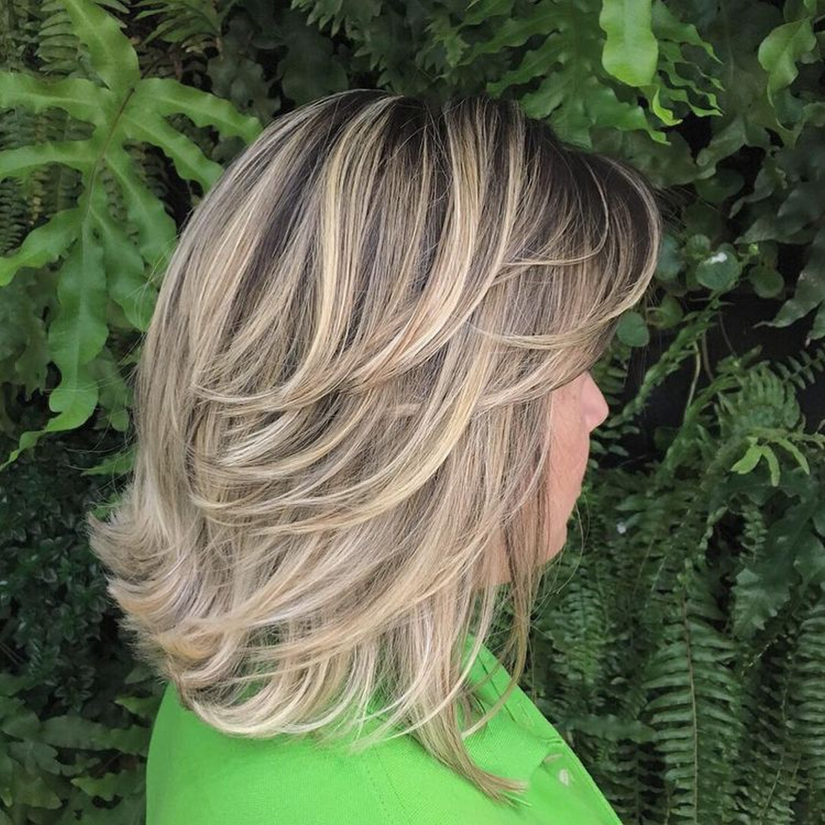 Medium-Length Hair With Backswept Layers