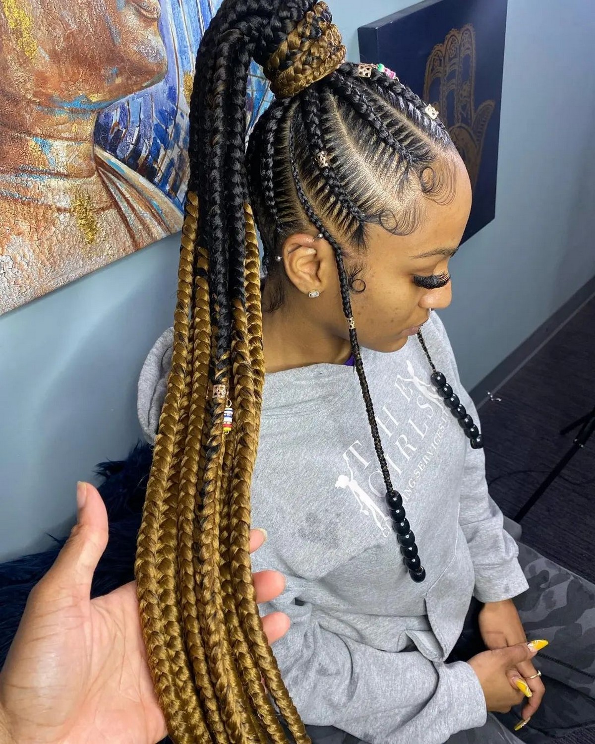 Knotless Braids Ponytail