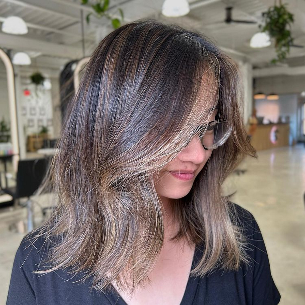Medium-Length Hair With Curtain Bangs