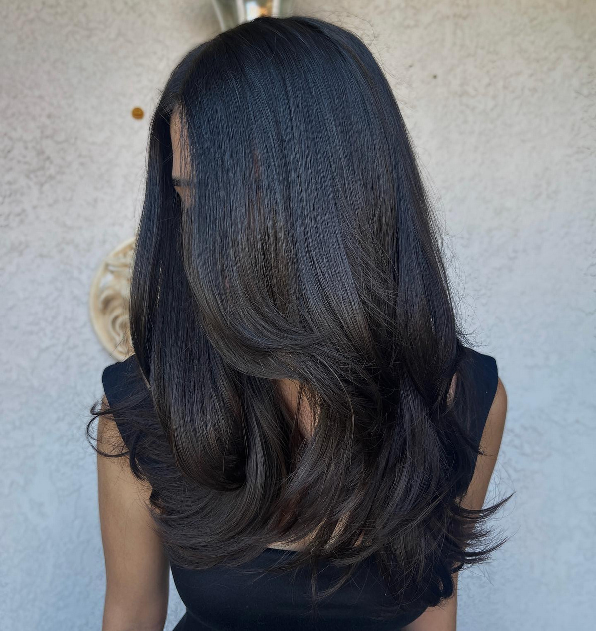 Soft Long Layers And Curtain Bangs