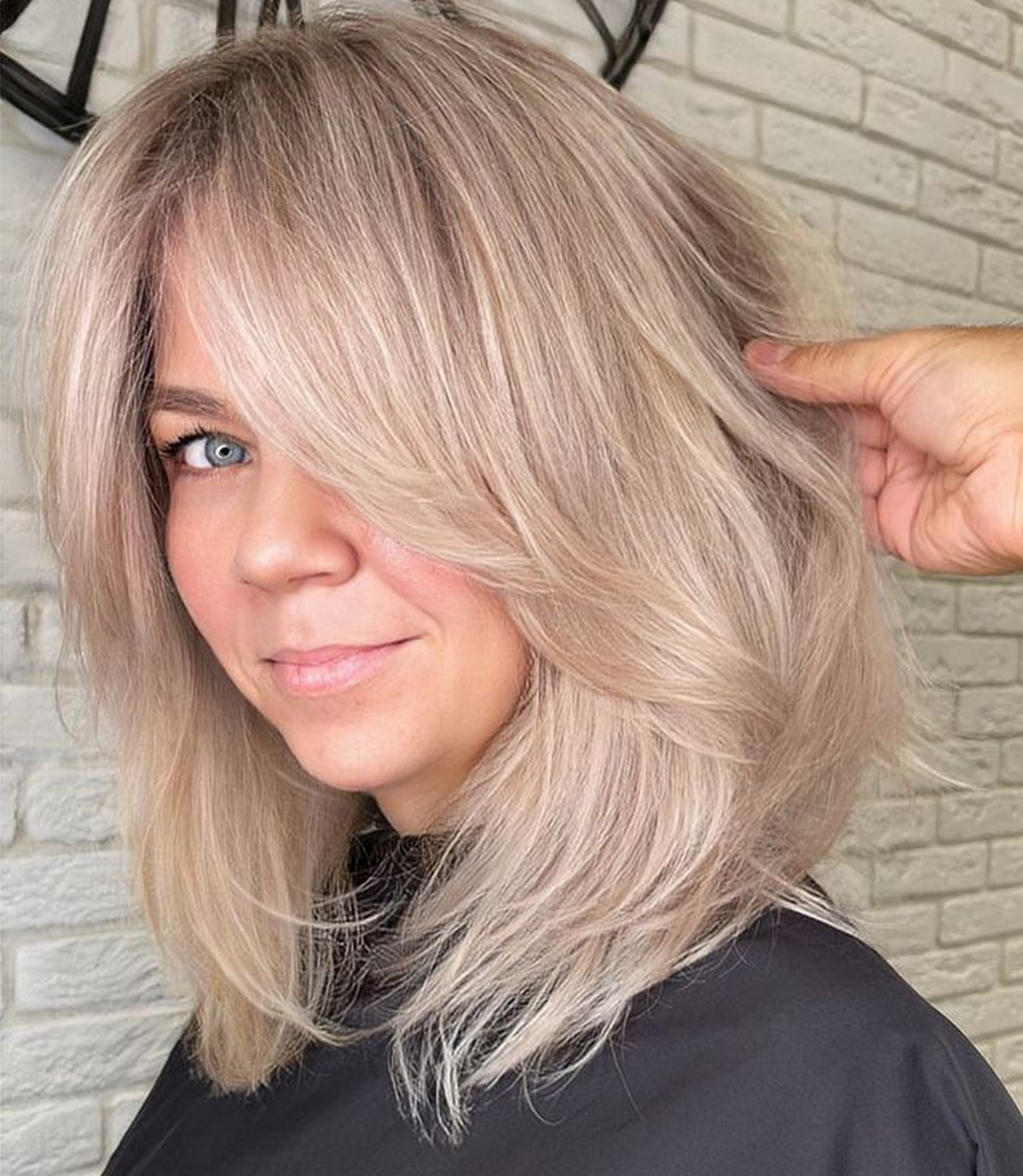 Medium-Length Hair With Layered Bangs