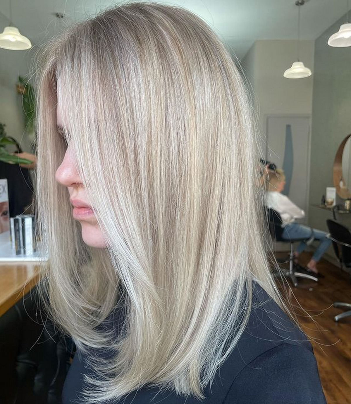 Medium-Length Bright Blonde Hair