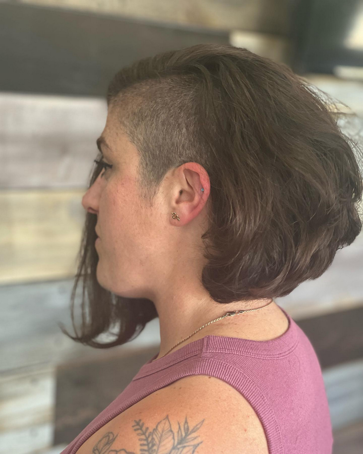 Asymmetrical Bob And Shaved Side