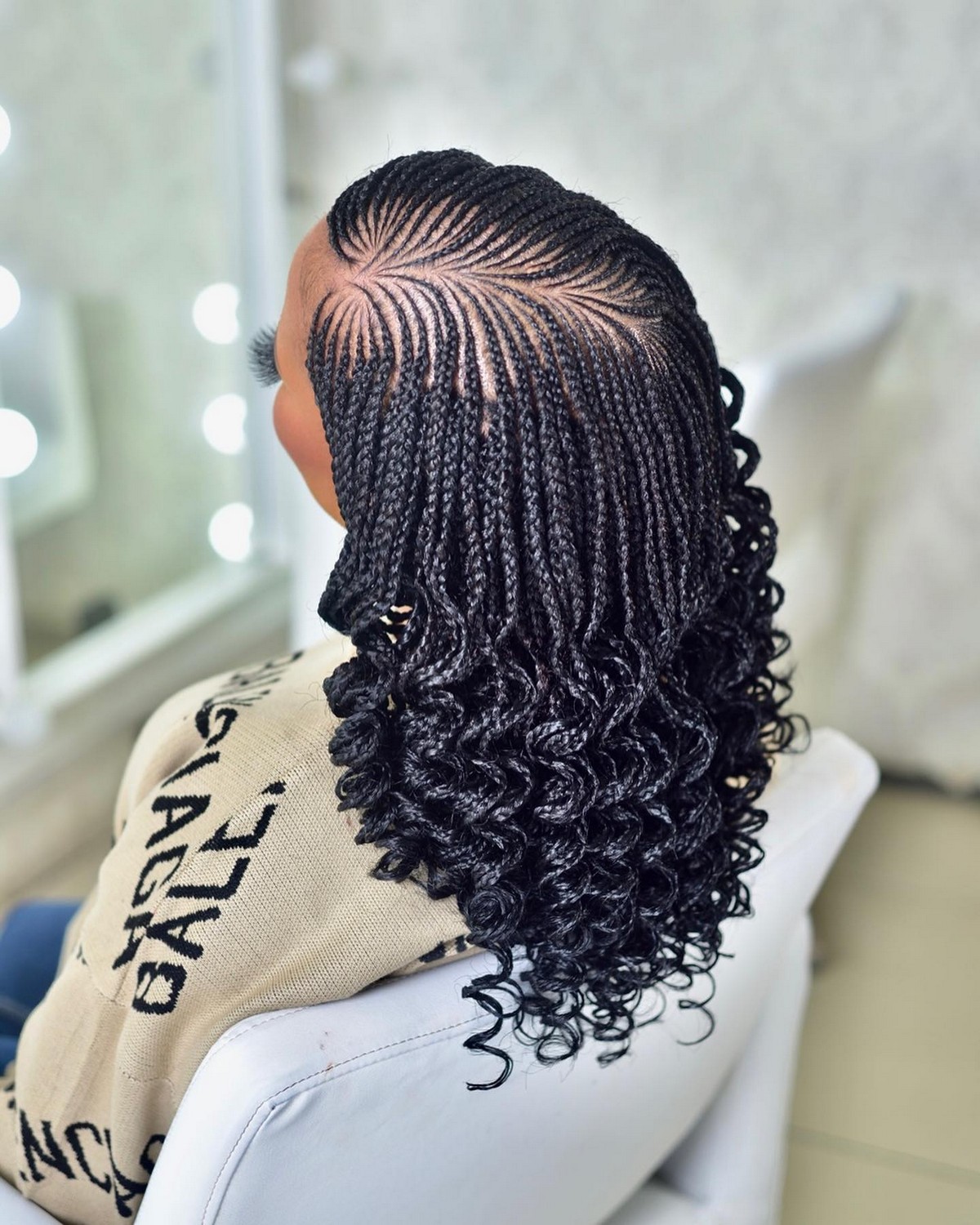 Cornrow Braids With Curls