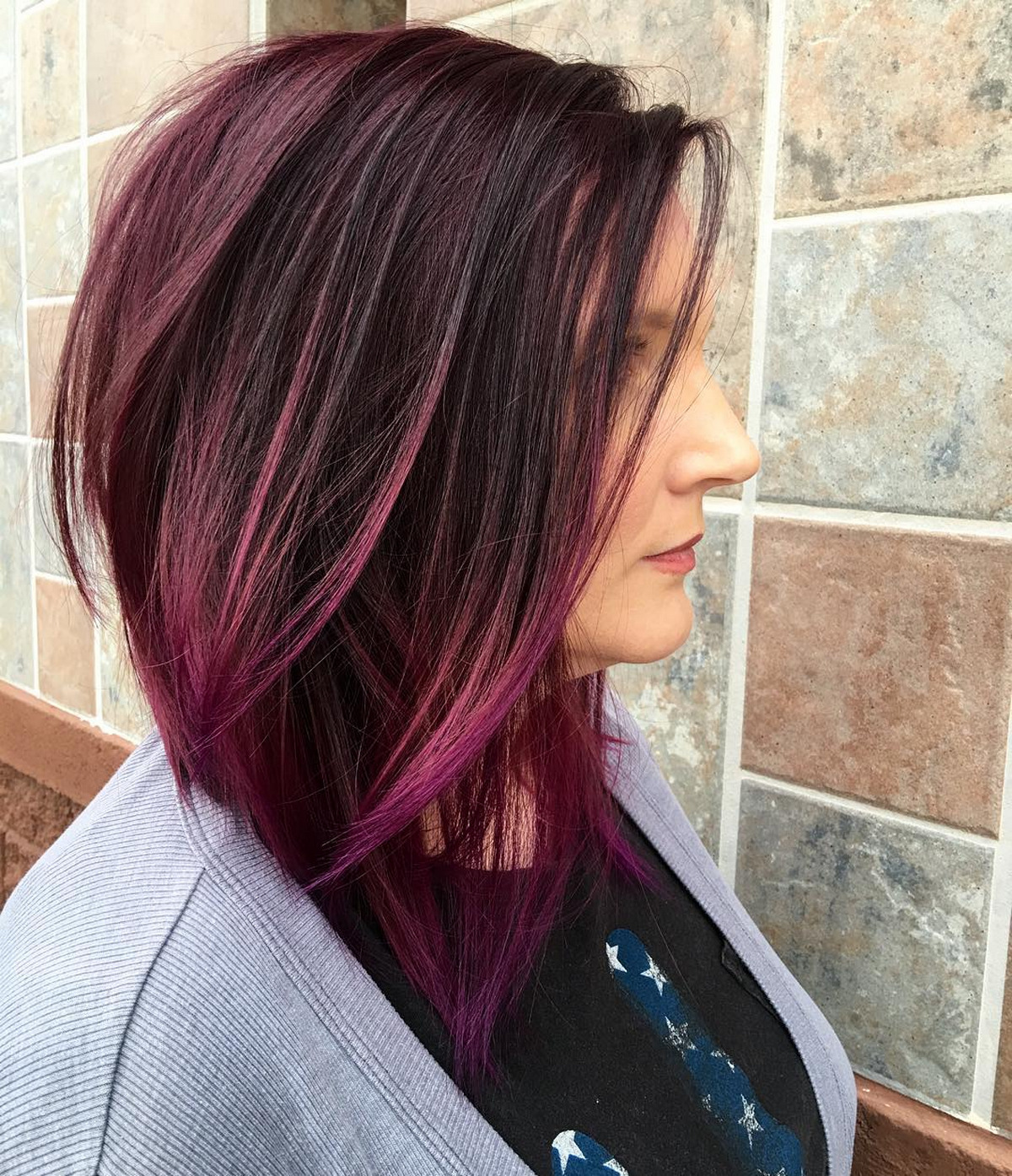 Fuchsia Stacked Bob