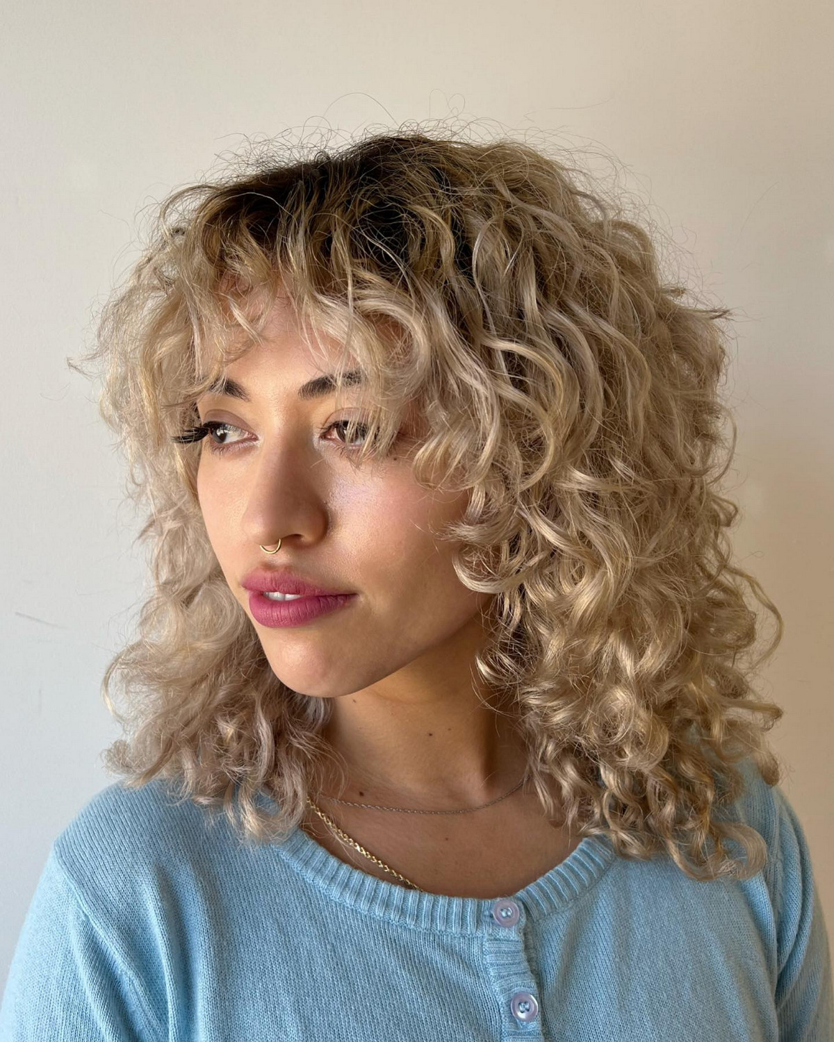 Messy Blonde Curls
