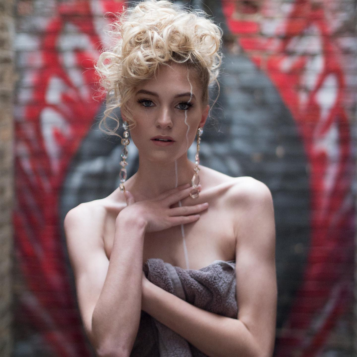 Curly Blonde Faux Hawk