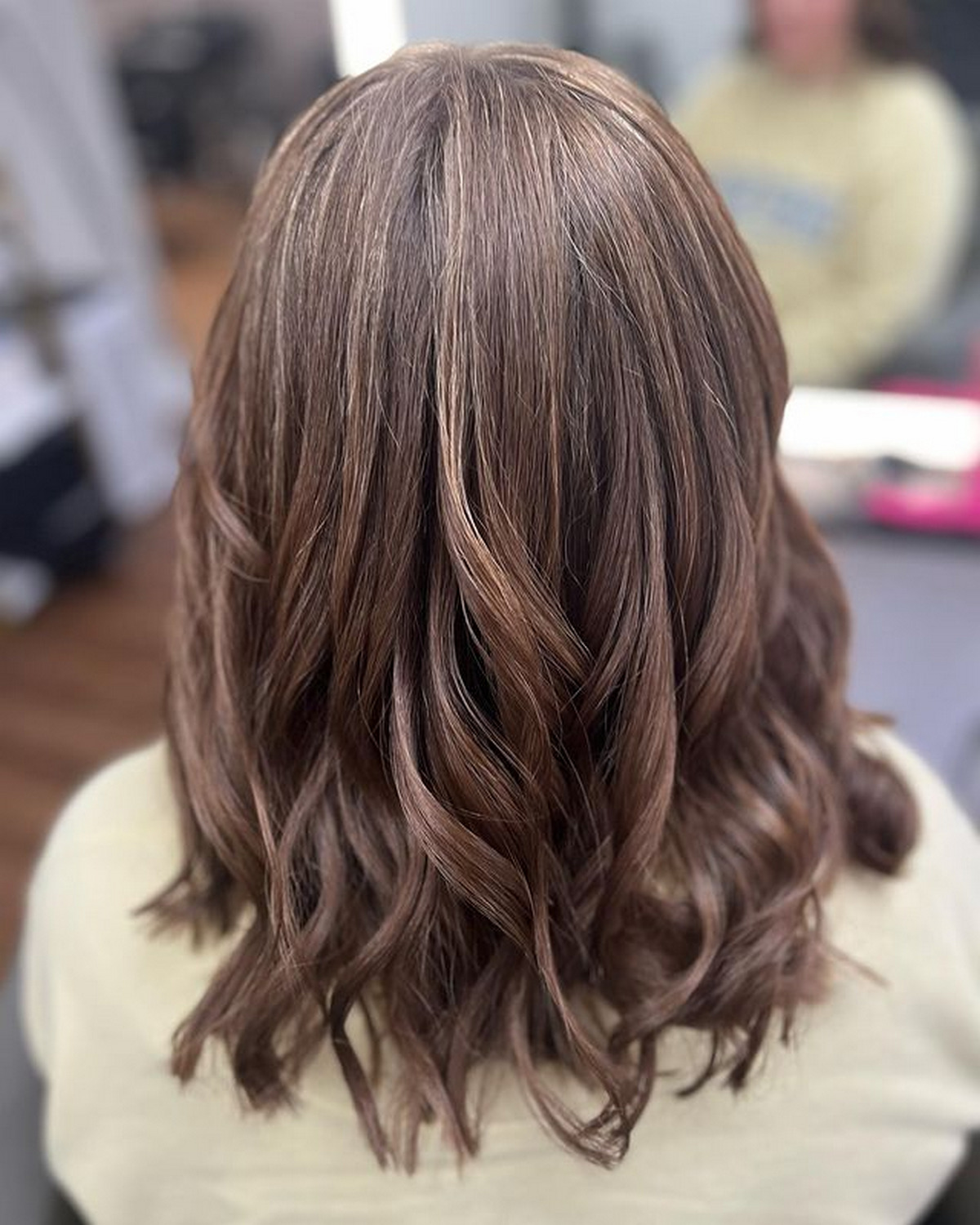 Medium-Length Hair With Caramel Highlight