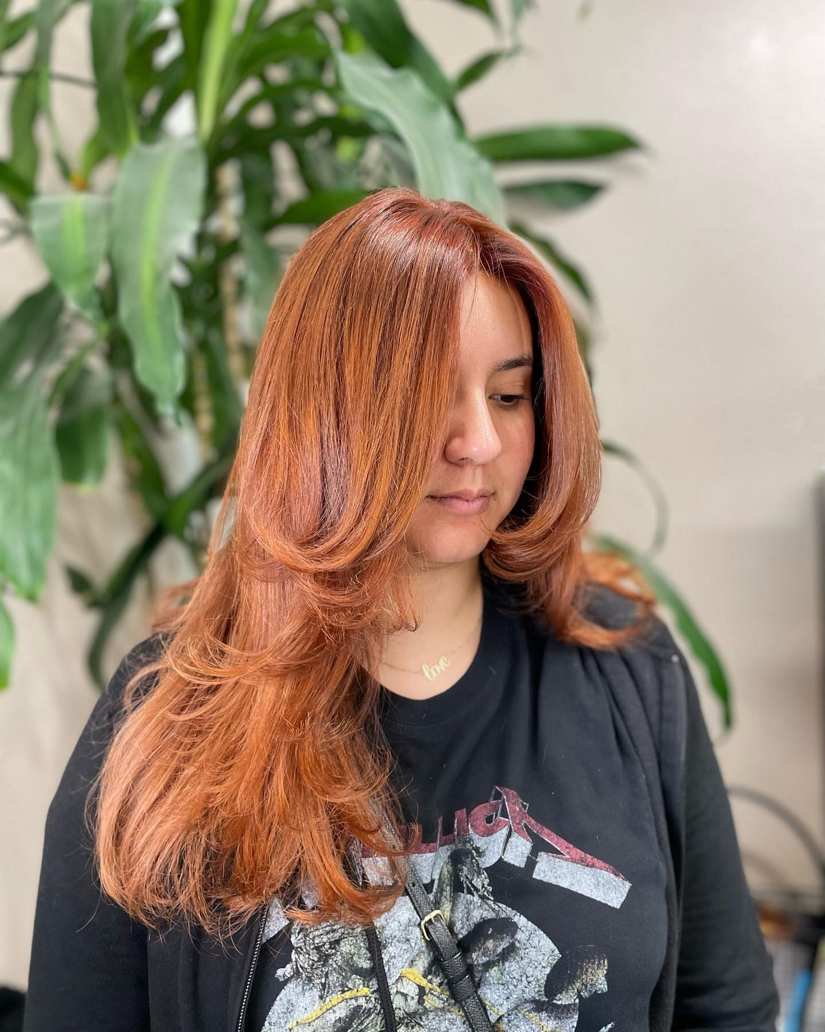 Long Layers With Copper Hair