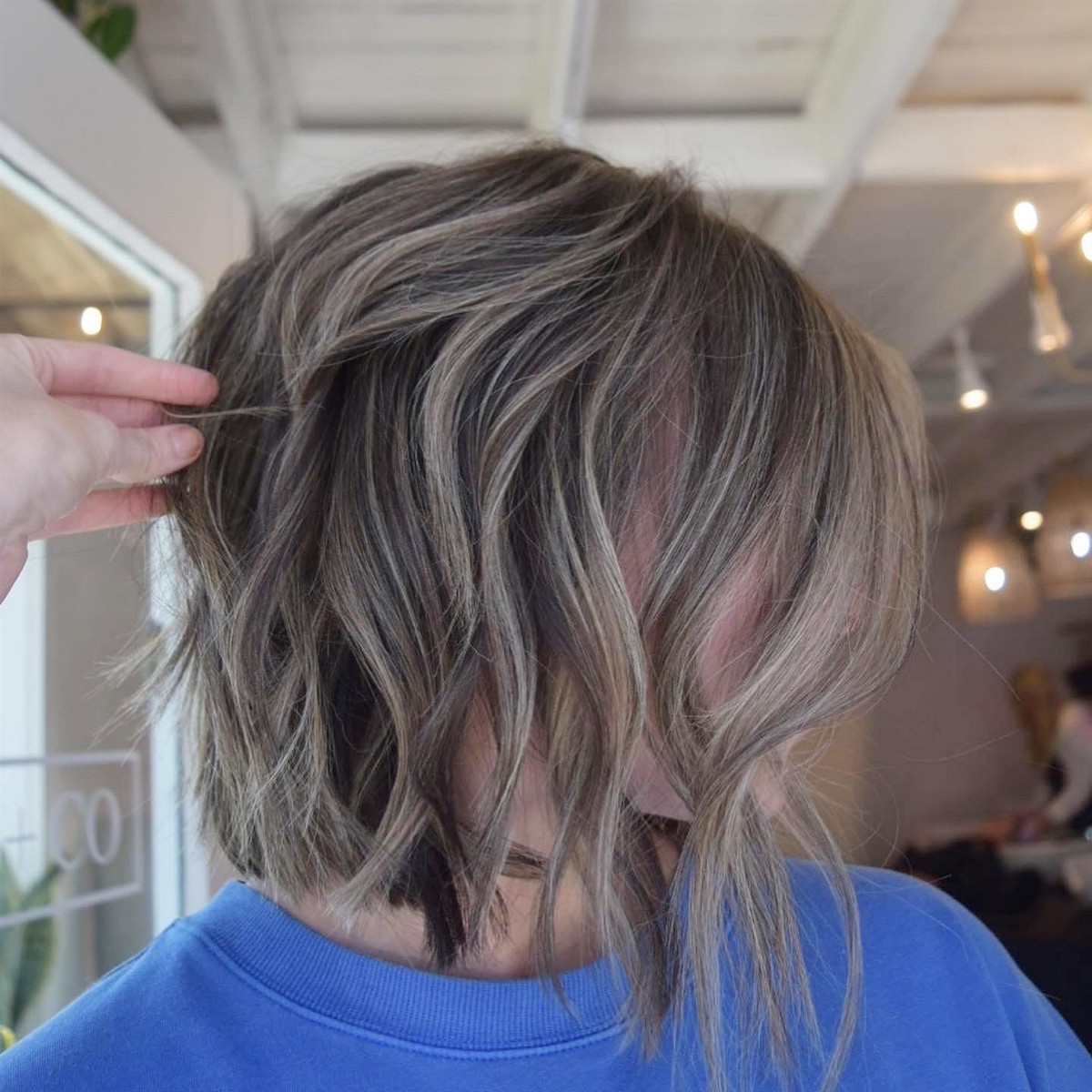 Choppy Bob With Highlights