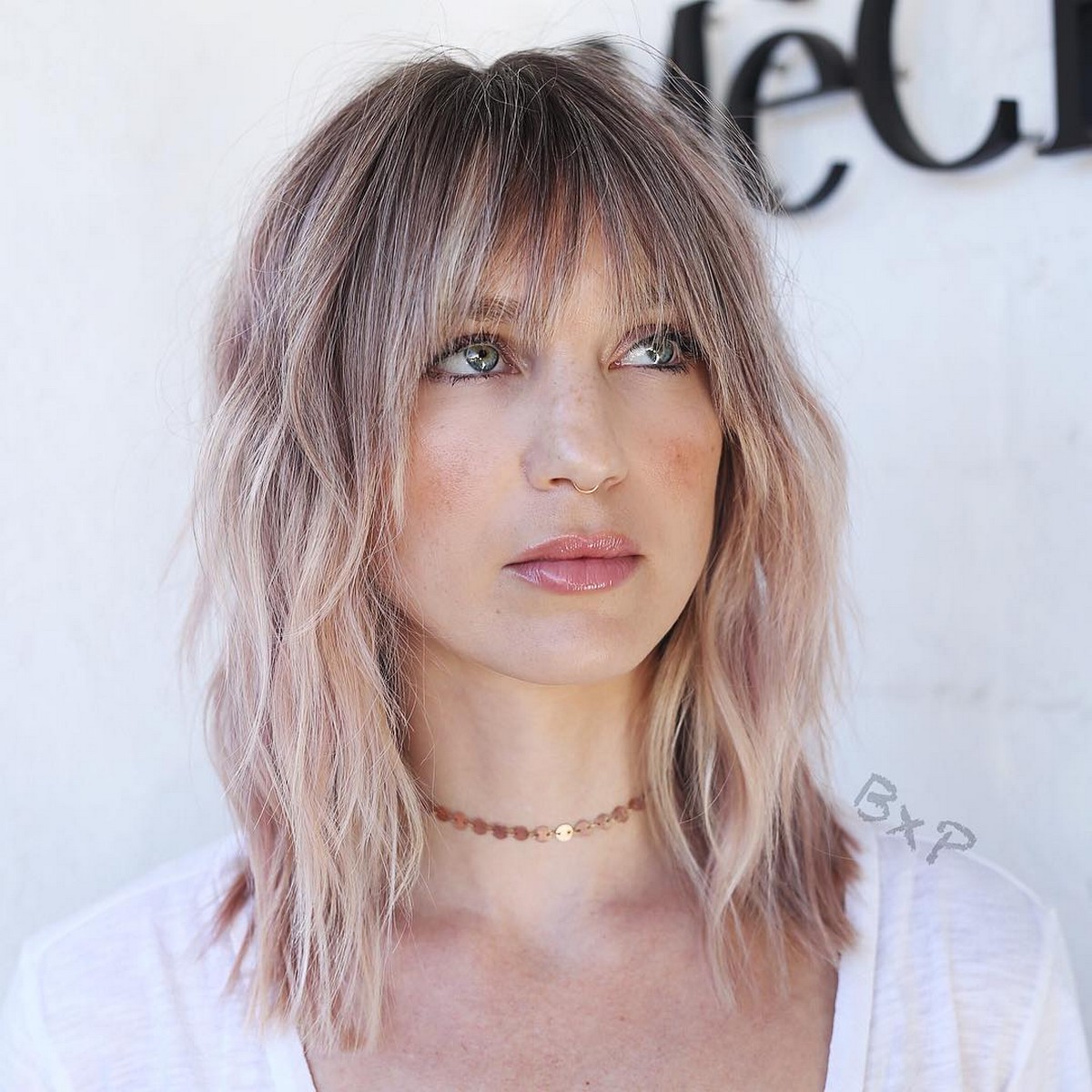 Middle Length Shag with Wispy Fringe