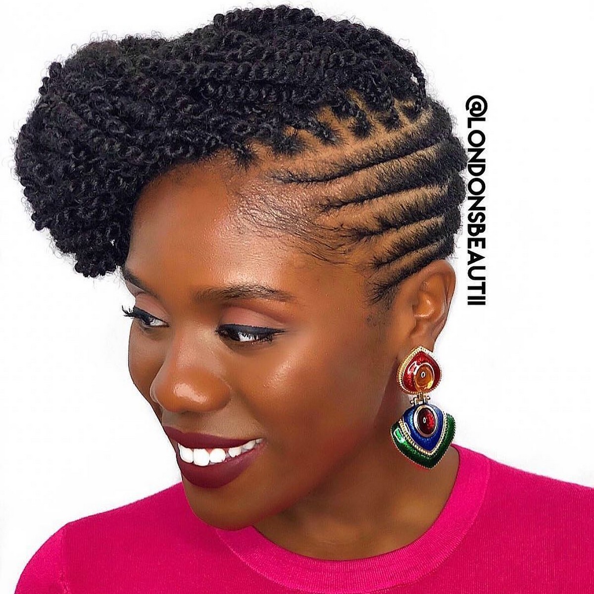 Pompadour-Style Twisted Updo